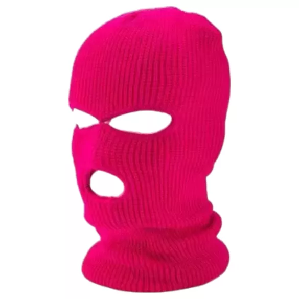 Balaklava - pletena fantomka sa 3 otvora (tamno pink)