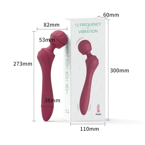 Lonely - zakrivljeni masažni vibrator (crveni)