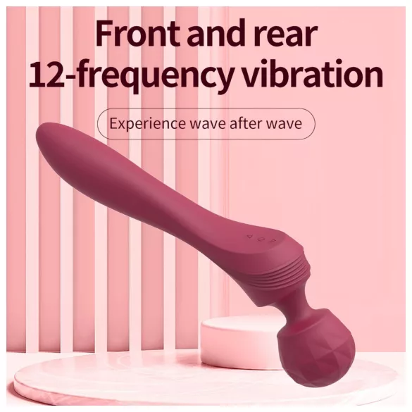 Lonely - zakrivljeni masažni vibrator (crveni)