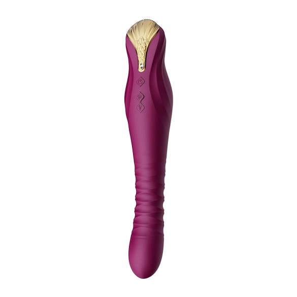 ZALO King - vodootporni lila vibrator sa ubodnom funkcijom