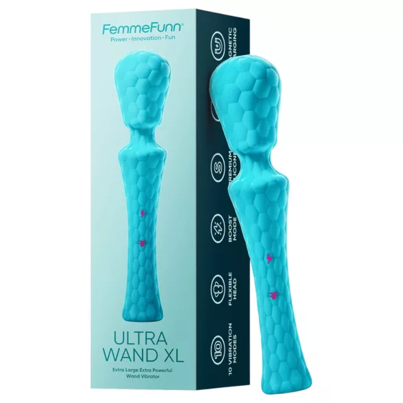 FemmeFunn Ultra Wand XL - premium masažer vibrator (tirkizna)