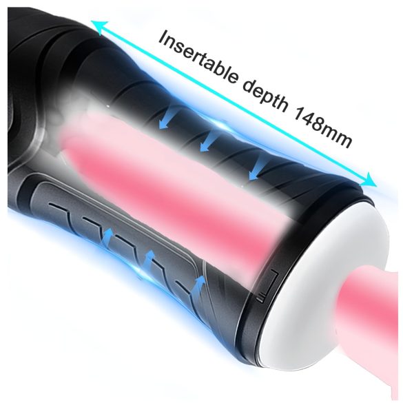 AlvUp - sisalni vibrirajući masturbator (crno)