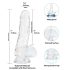 Addiction Crystal - dildo sa vakuumom (prozirno) - 18cm