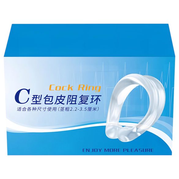 Silikonski prsten za penis - odlaganje ejakulacije (prozirno)