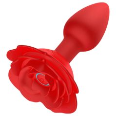 Rose Plug - bežični analni vibrator, crveni