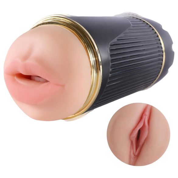 Lonely - usta i veštačka vagina masturbator (prirodno-crna)