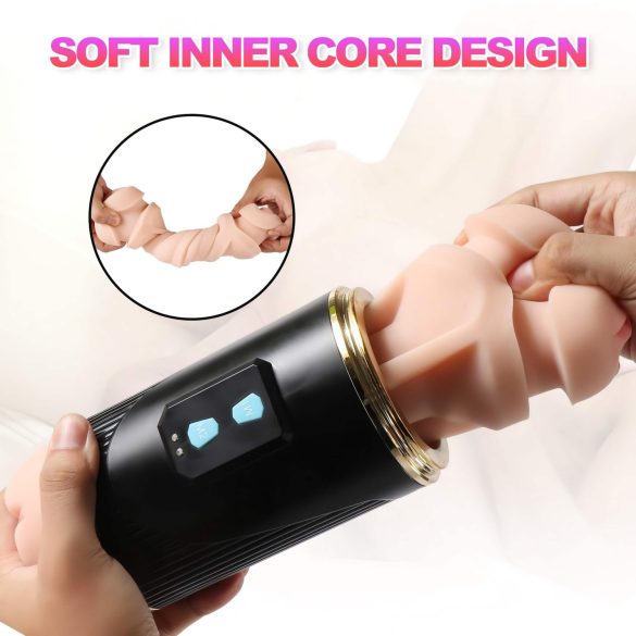 Lonely - usta i veštačka vagina masturbator (prirodno-crna)