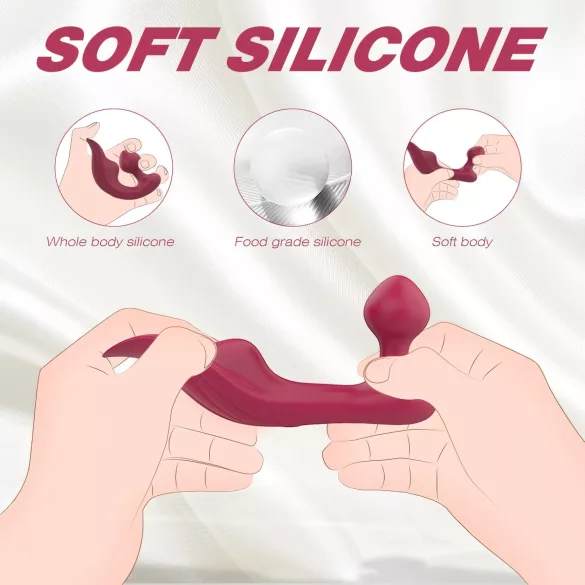 Sex HD Chomper - vibrator za klitoris i anal (crvena)