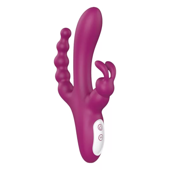 Sex HD Joker - puni se, vodootporni trostruki vibrator (ljubičasti)