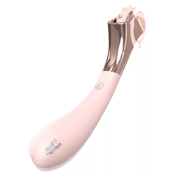 Sex HD - punjivi vodootporni vibrator i točkići zadovoljstva (pink)