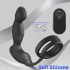 Sex HD Virgil - crni vibrirajući prsten za penis, testise i prostatu