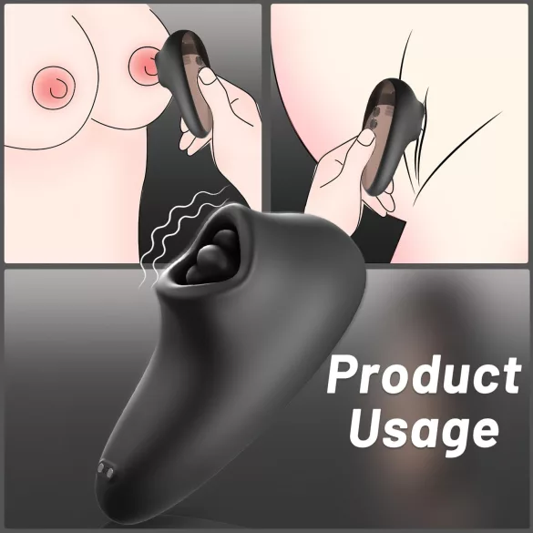 Vrhunski HD ogledalo vibrator s grejanjem (crni)