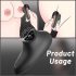 Vrhunski HD ogledalo vibrator s grejanjem (crni)