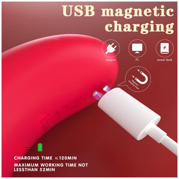 SEX HD Džini - G-tačka i klitoris vibrator (crveni)