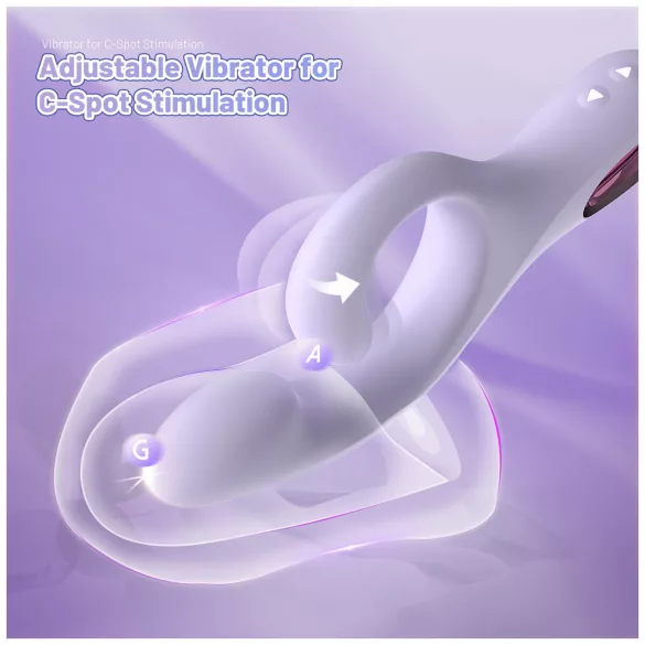 Sex HD - G-tačka vibrator sa ručkom za klitoris (ljubičasti)