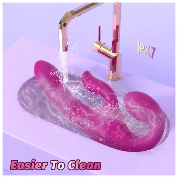 SEX HD Co-op Bliss - kaišić vibrator sa klitoris karikom (ljubičasti)
