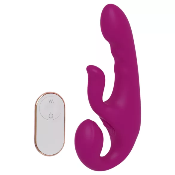 SEX HD Co-op Bliss - kaišić vibrator sa klitoris karikom (ljubičasti)