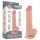 Lovetoy Sliding-Skin - Dvostruki dildo sa testisima - 20,8cm (natur)