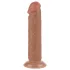 Lovetoy Sliding-Skin - vakuum bazirana dvostruka dildo - 20cm (naturalna)
