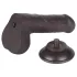 Lovetoy Sliding-Skin - dvoslojni dildo sa testisima - 18,3cm (braon)