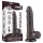 Lovetoy Sliding-Skin - dvostruki dildo sa testisima - 20cm (braon)