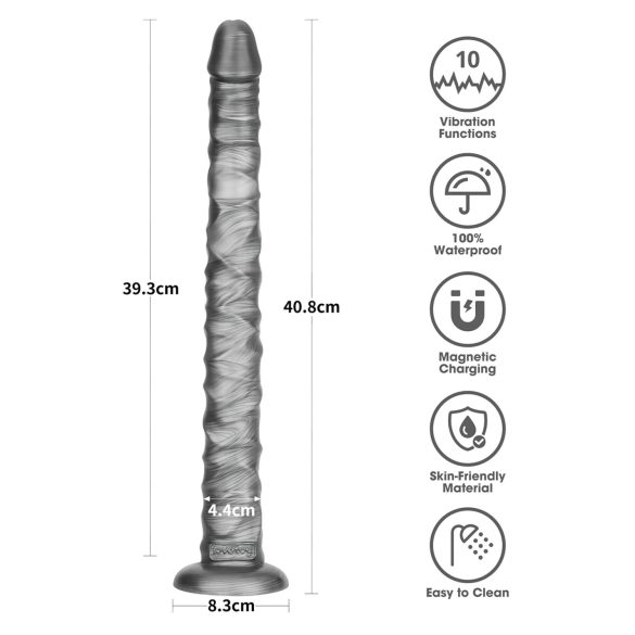 Lovetoy King Size - Ekstra Veliki Vibrator - 40,5 cm (siva)