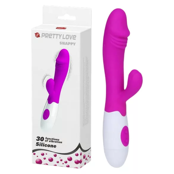 Pretty Love Snappy - vodootporni vibrator za G-tačku sa dodatkom za klitoris (ljubičasti)