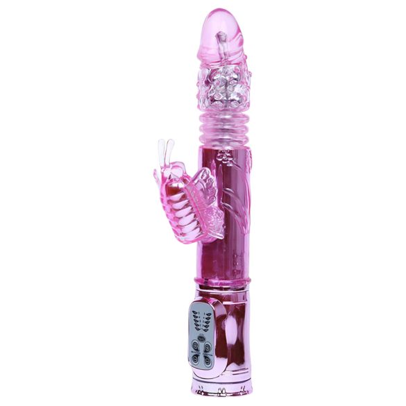 Baile - Vibrator s leptirima i masažnim krakom za klitoris (roze)