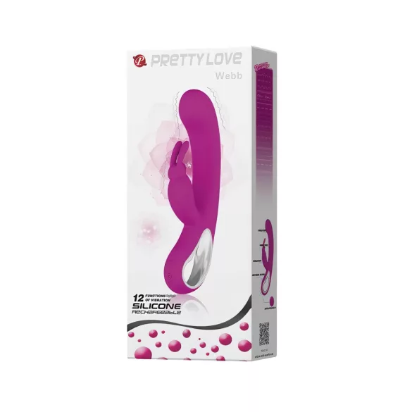 Pretty Love Webb - vibrator sa stimulatorom klitorisa (pink)