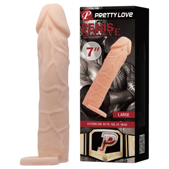 Pretty Love - prstenasta penis navlaka (prirodna)