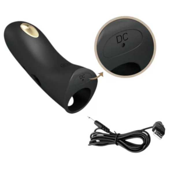 Pretty Love Marico - elektro stimulacioni vibrator za prst (crni)
