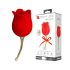 Pretty Love Rose Lover - dvostruki vibrator ruža (crveni)
