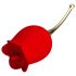 Pretty Love Rose Lover - dvostruki vibrator ruža (crveni)