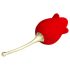 Pretty Love Rose Lover - dvostruki vibrator ruža (crveni)
