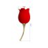 Pretty Love Rose Lover - dvostruki vibrator ruža (crveni)