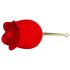 Pretty Love Rose Lover - dvostruki vibrator ruža (crveni)