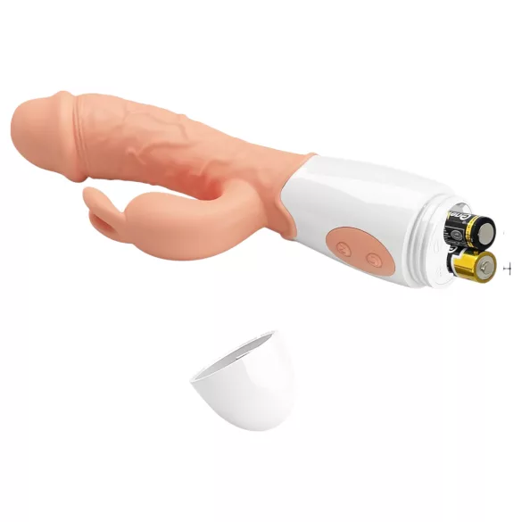 Pretty Love Uskršnji Zeka - vibrator sa stimulatorom za klitoris (natur)