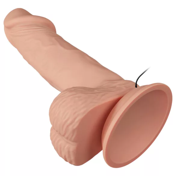 Baile Zebulon - realistični vibrator sa testisima - 19 cm (prirodna boja)