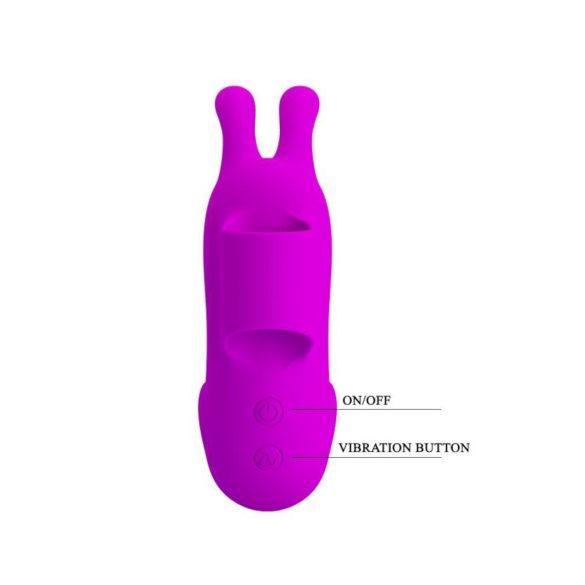 Pretty Love Bunny - zečiji prstni vibrator (ljubičasti)