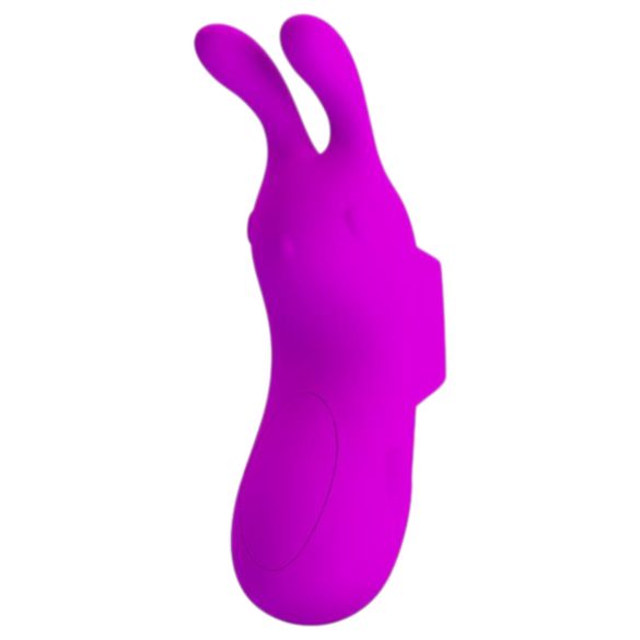 Pretty Love Bunny - zečiji prstni vibrator (ljubičasti)