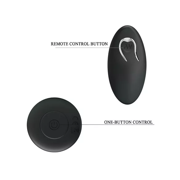 MR. PLAY - crni bežični analni vibrator, punjiv