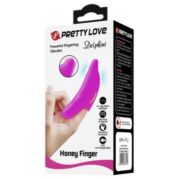 Pretty Love Delphini - prstenasti vibrator sa delfinima (ljubičasta)