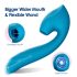 Vibeconnect - vodootporni G-tačka vibrator i klitoralni stimulator (plavi)