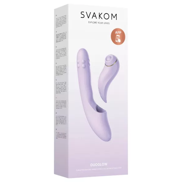 Svakom DuoGlow - апликацијом контролисан вибратор за Г-тачку и клиторис (љубичасти)
