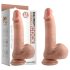 Dual Density - реалистичан дилдо са чашом, 18cm (природна боја)