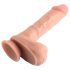Dual Density - realistični dildo sa testisima, 20cm, prirodna boja