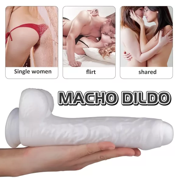 Seksi HD Martin - dildos sa vakumom, sa testisima i jaja (bela)