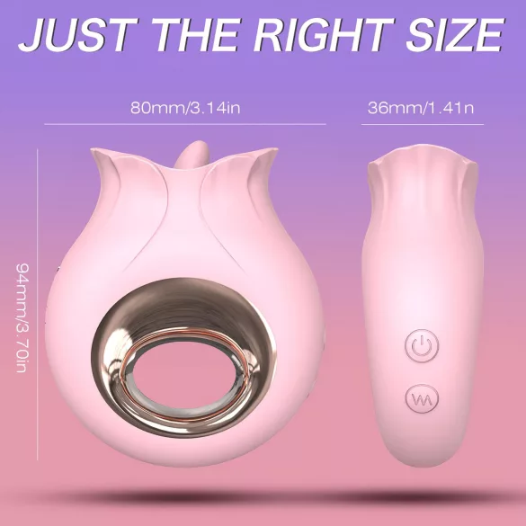 Seksi HD Francuski Poljubac - lizljivi vibrator (roze)