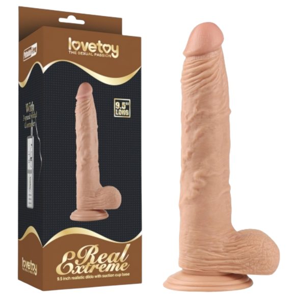 Lovetoy Real Extreme - dildo sa vakumom - 24cm