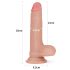 Lovetoy Natura Penis - Dvostruki prirodni dildo 18cm (prirodno)